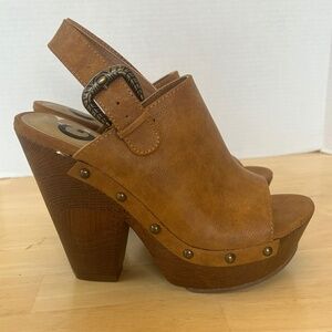 G By Guess Platform Mules-Size 6.5M